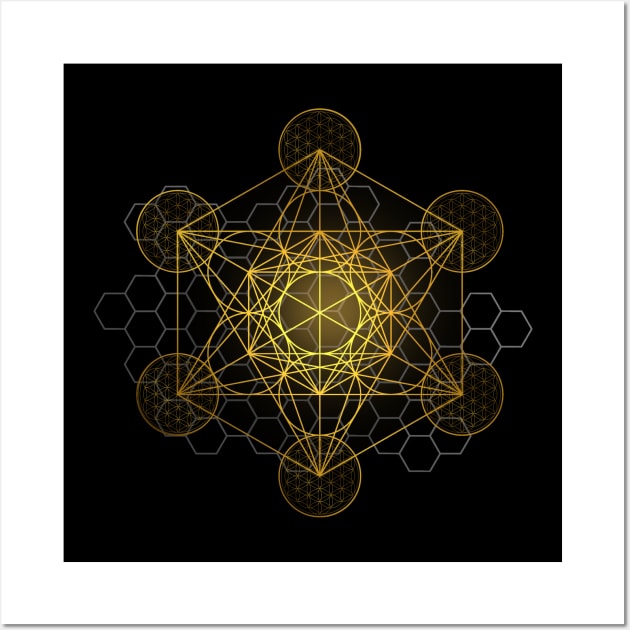 Sacred Geometry Metatron's Cube Wall Art by Bluepress